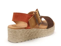 Eva Frutos 718 Marron Sandales à Talons Femme