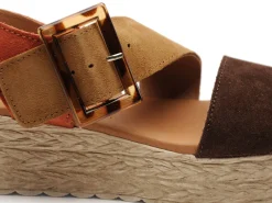 Eva Frutos 718 Marron Sandales à Talons Femme