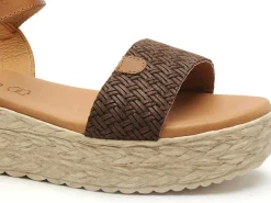 Eva Frutos 791 Marron Sandales à Talons Femme