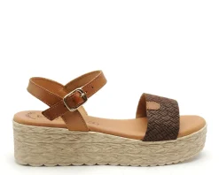 Eva Frutos 791 Marron Sandales à Talons Femme
