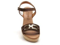 Eva Frutos 6812 Marron Sandales à Talons Femme
