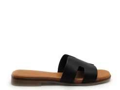 Eva Frutos 3053 Noir Mules et Sabots Plats Femme