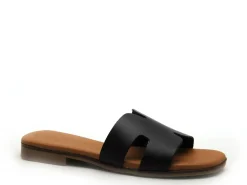 Eva Frutos 3053 Noir Mules et Sabots Plats Femme