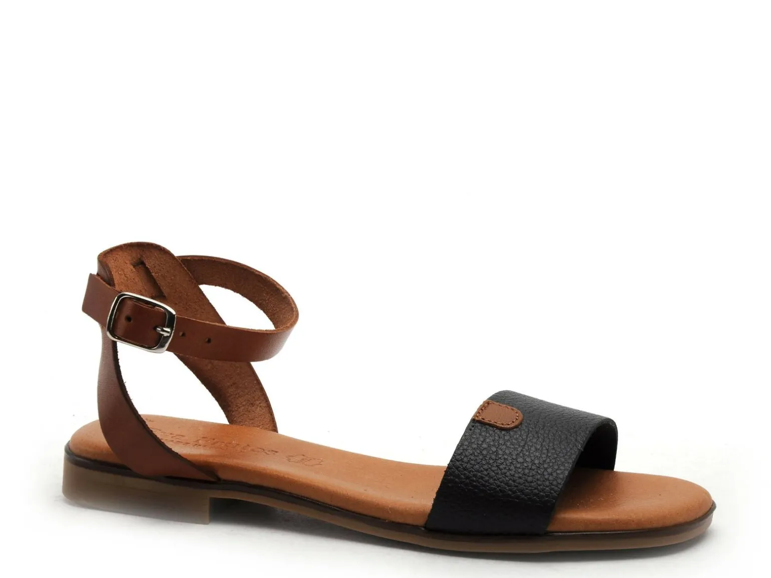 Eva Frutos 3052 Noir Sandales Plates Femme