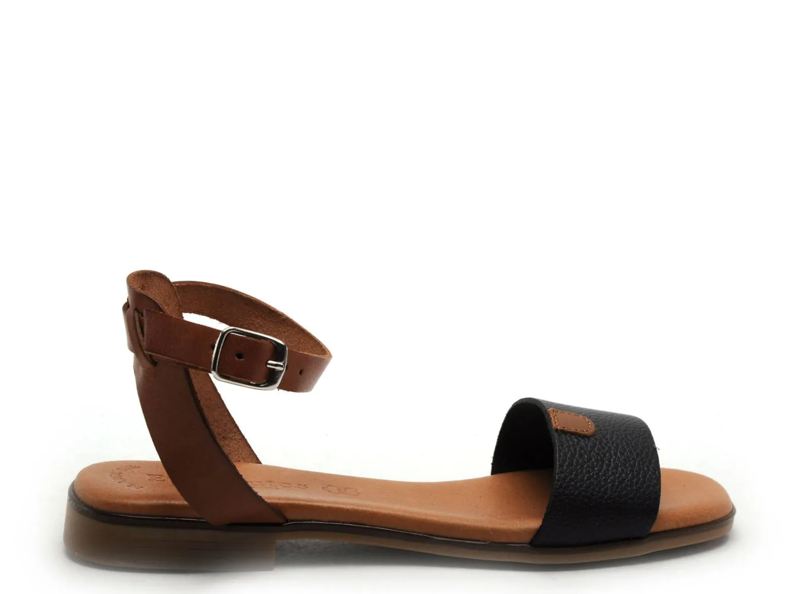 Eva Frutos 3052 Noir Sandales Plates Femme