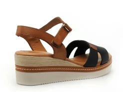 Eva Frutos 547 Noir Sandales à Talons Femme