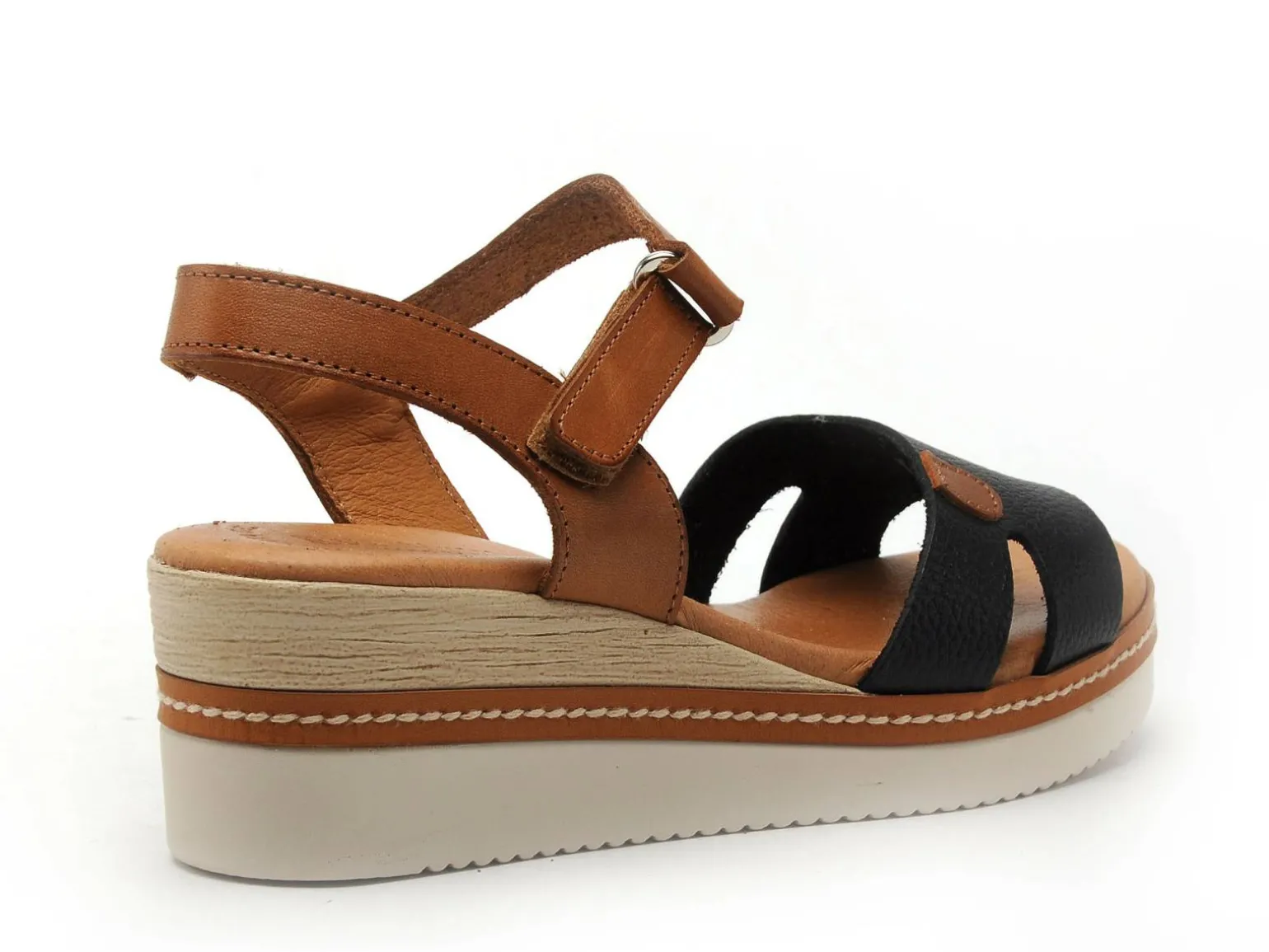 Eva Frutos 547 Noir Sandales à Talons Femme