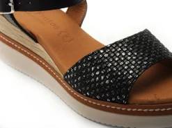Eva Frutos 569 Noir Sandales à Talons Femme
