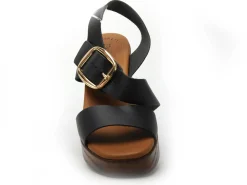 Eva Frutos 5620 Noir Sandales à Talons Femme