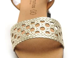 Eva Frutos 3089 Or Sandales Plates Femme