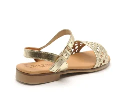 Eva Frutos 3089 Or Sandales Plates Femme