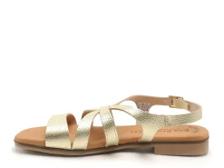 Eva Frutos 3060 Or Sandales Plates Femme