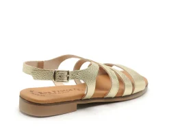 Eva Frutos 3060 Or Sandales Plates Femme