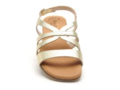 Eva Frutos 3060 Or Sandales Plates Femme