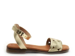 Eva Frutos 3056 Or Sandales Plates Femme