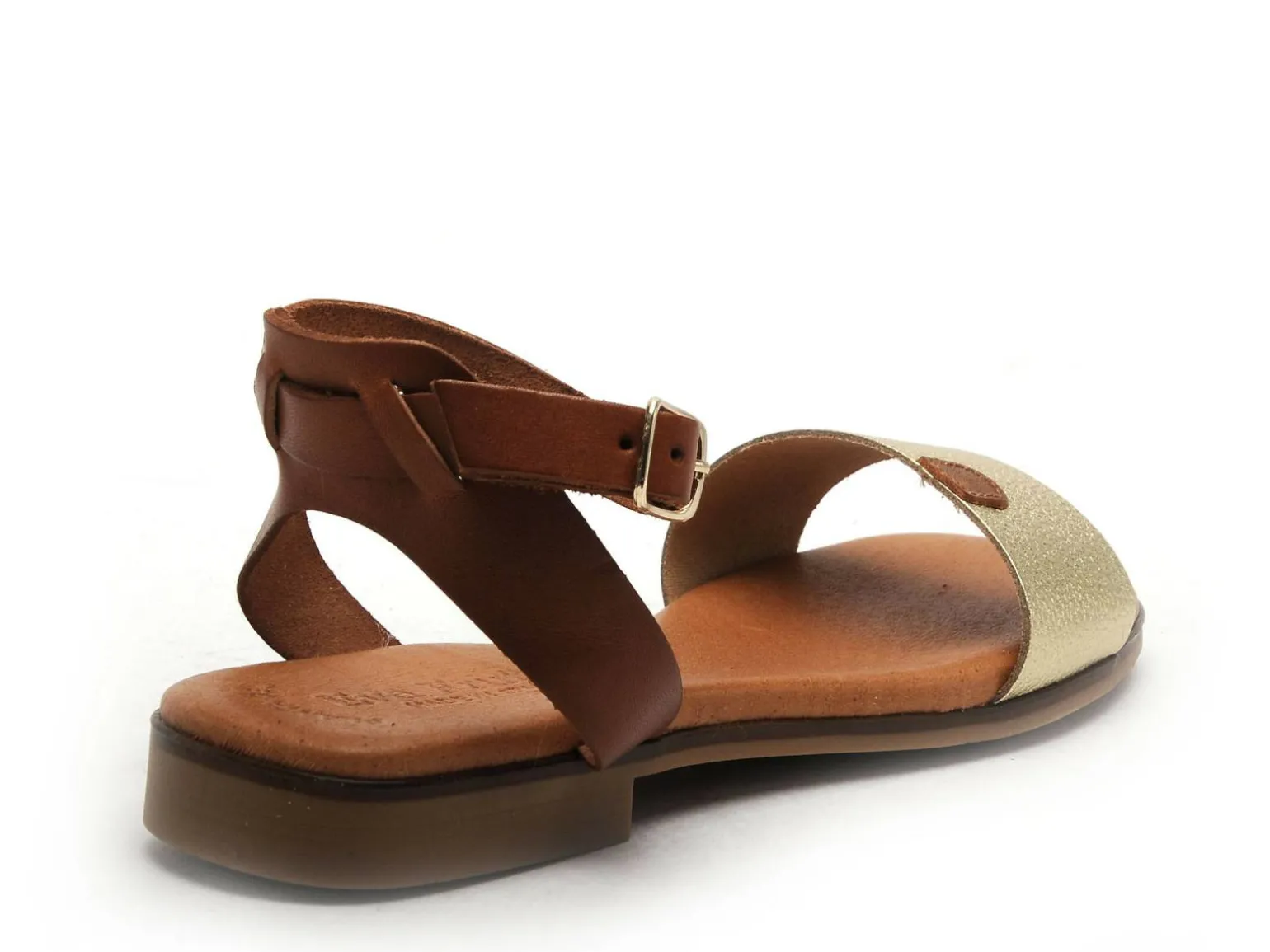 Eva Frutos 3052 Or Sandales Plates Femme