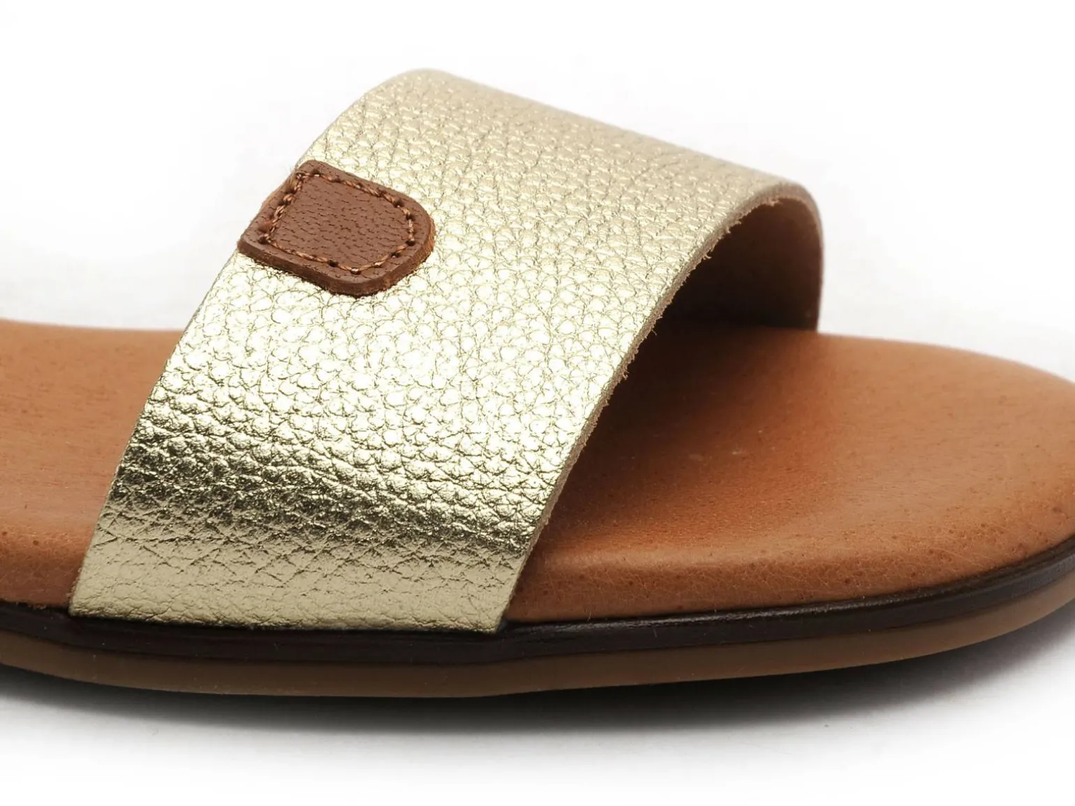 Eva Frutos 3052 Or Sandales Plates Femme