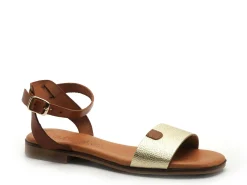 Eva Frutos 3052 Or Sandales Plates Femme