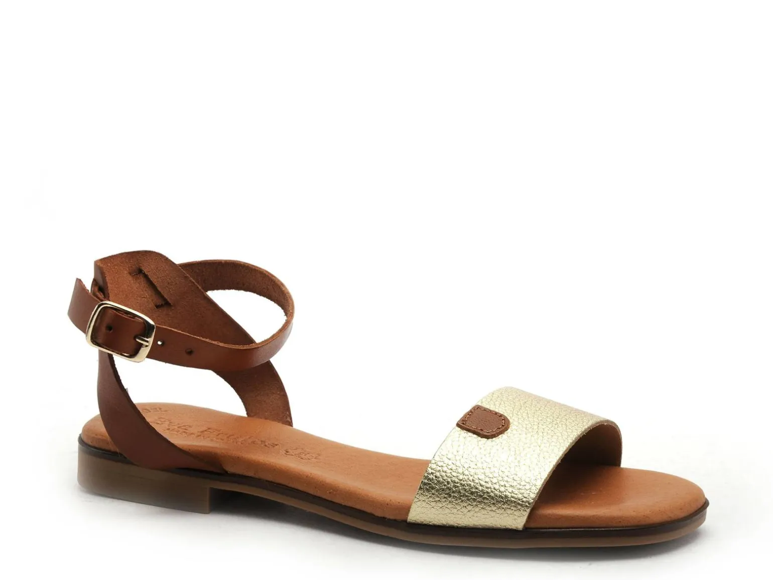 Eva Frutos 3052 Or Sandales Plates Femme