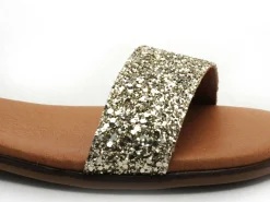 Eva Frutos 3090 Or Sandales Plates Femme