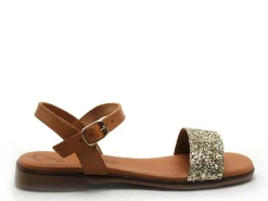 Eva Frutos 3090 Or Sandales Plates Femme