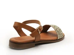 Eva Frutos 3090 Or Sandales Plates Femme