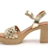 Eva Frutos 6889 Or Sandales à Talons Femme