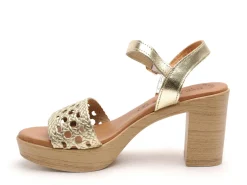 Eva Frutos 6889 Or Sandales à Talons Femme