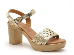 Eva Frutos 6889 Or Sandales à Talons Femme