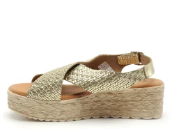 Eva Frutos 714 Or Sandales à Talons Femme