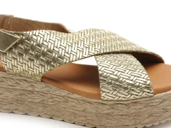 Eva Frutos 714 Or Sandales à Talons Femme