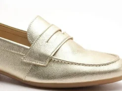 Fricote 40060 40012 METAL Or Mocassins Femme