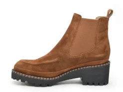 Fugitive BOGOTA Chelsea Marron Boots et Bottines à Talons Femme