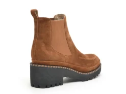 Fugitive BOGOTA Chelsea Marron Boots et Bottines à Talons Femme