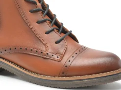 Fugitive GELINE Marron Boots et Bottines Plates Femme