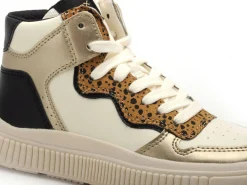Geox BASKETS J LAQUINNY GIRL J56M3B Blanc Baskets Montantes Fille
