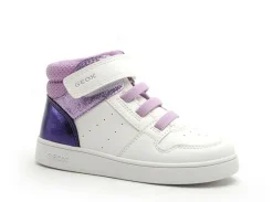 Geox B ECLYPER GIRL B465MA Blanc Baskets Montantes Fille