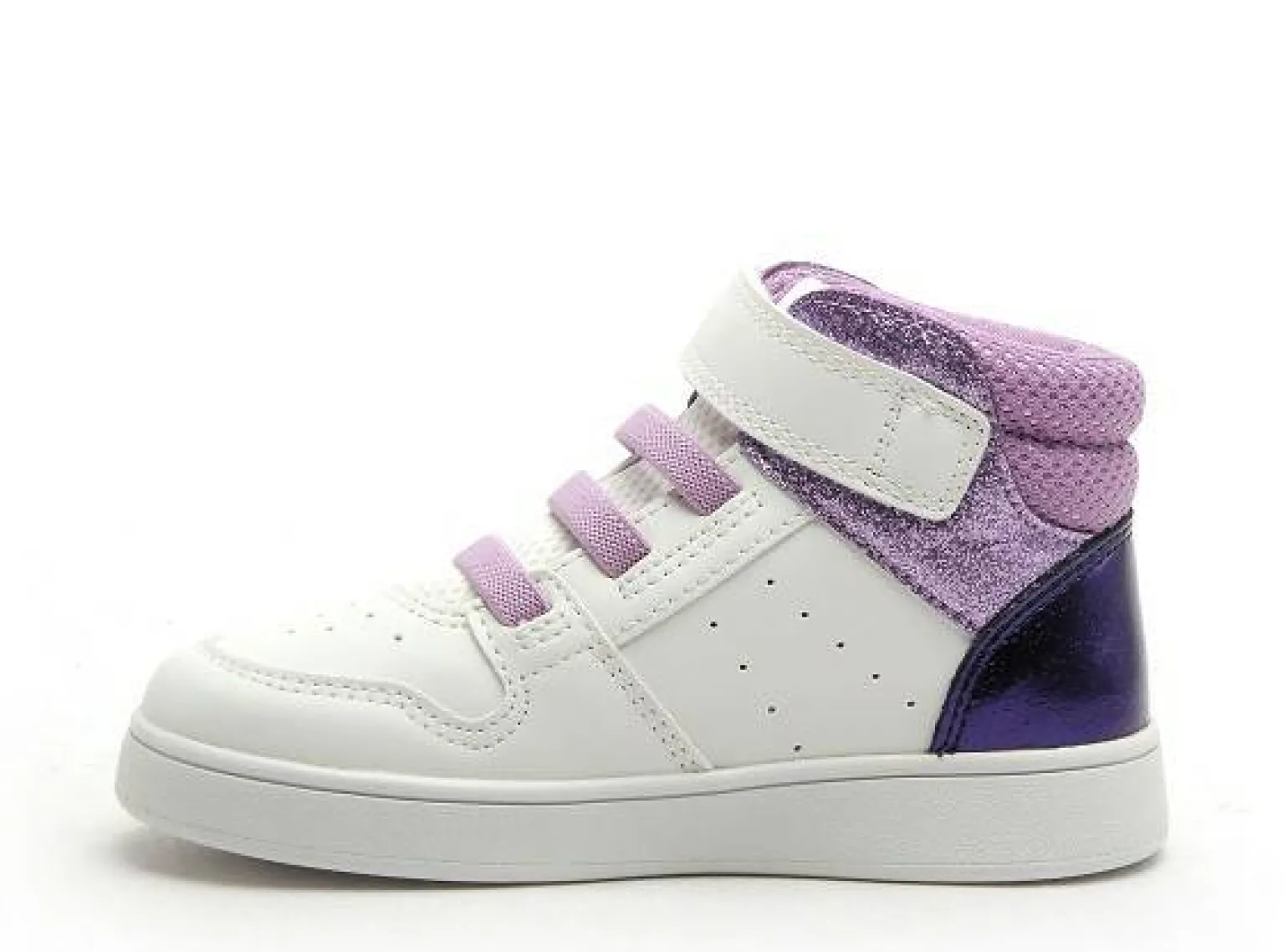 Geox B ECLYPER GIRL B465MA Blanc Baskets Montantes Fille