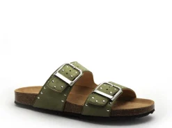 Geox D BRIONIA R D55Y31 Kaki Mules et Sabots Plats Femme