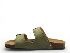Geox D BRIONIA R D55Y31 Kaki Mules et Sabots Plats Femme