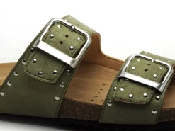 Geox D BRIONIA R D55Y31 Kaki Mules et Sabots Plats Femme