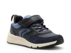 Geox J ROONER BOY J46H0D Bleu Baskets Basses Garçon