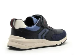 Geox J ROONER BOY J46H0D Bleu Baskets Basses Garçon