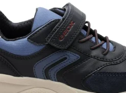 Geox J ROONER BOY J46H0D Bleu Baskets Basses Garçon