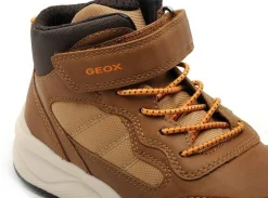 Geox J ROONER BOY J46H0E Marron Baskets Montantes Garçon