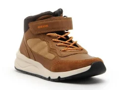 Geox J ROONER BOY J46H0E Marron Baskets Montantes Garçon