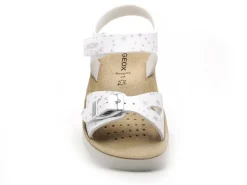 Geox J SANDAL COSTAREI GI J15EAB Blanc Sandales Fille