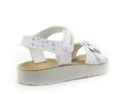 Geox J SANDAL COSTAREI GI J15EAB Blanc Sandales Fille