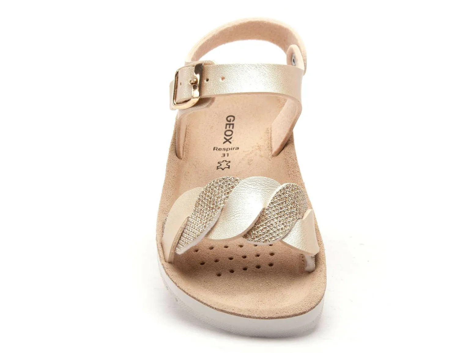 Geox J SANDAL COSTAREI GI J55EAE Or Sandales Fille
