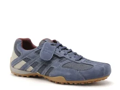 Geox U SNAKE ORIGINAL U55MNA Bleu Baskets Basses Homme